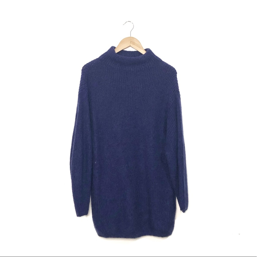 H&M | Cobalt Blue Turtleneck Knit Dress